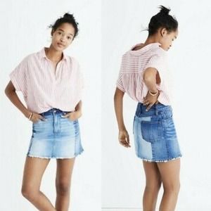 Madewell patchwork denim skirt 90’s